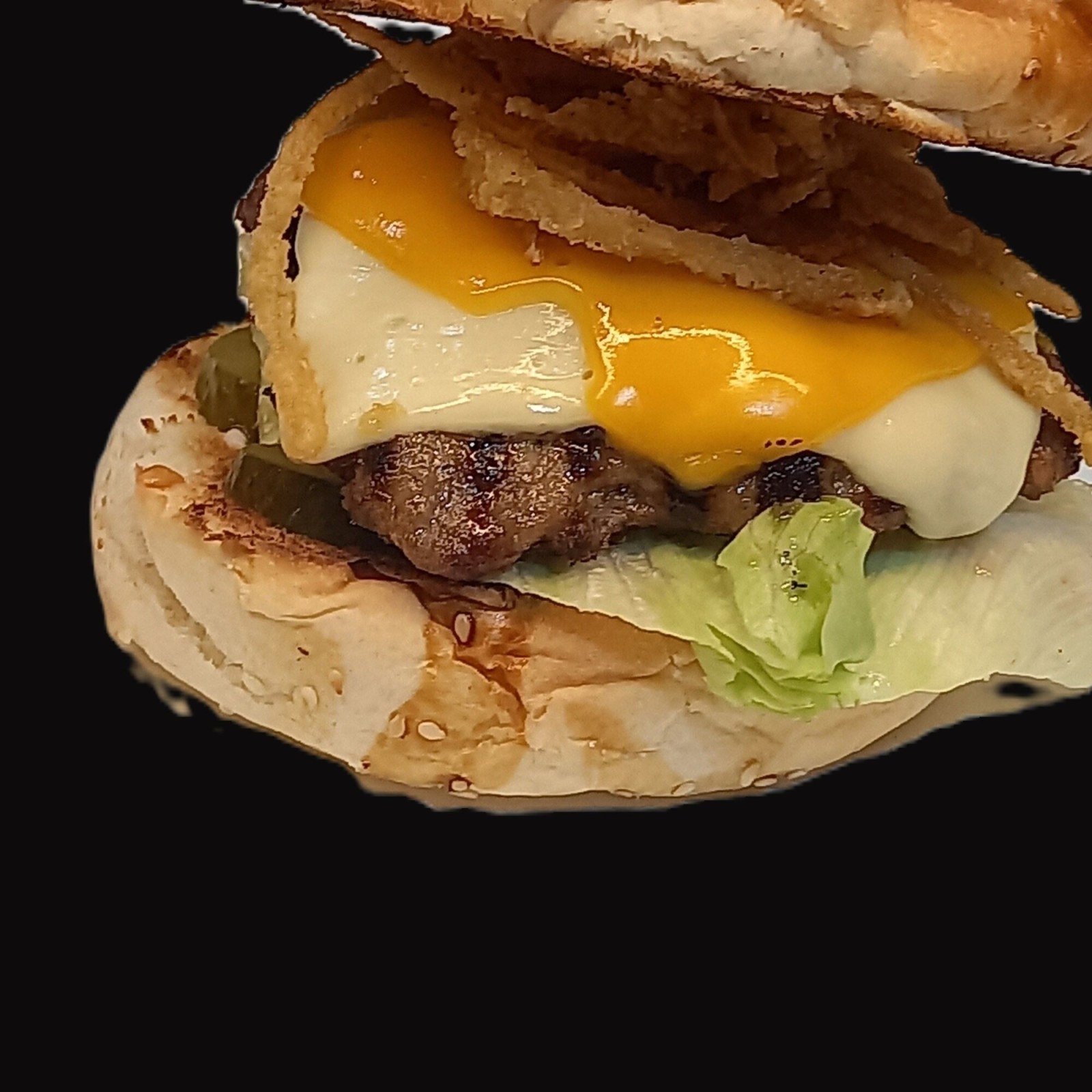 Mushroom & Cheese Burger&Patates kızartması