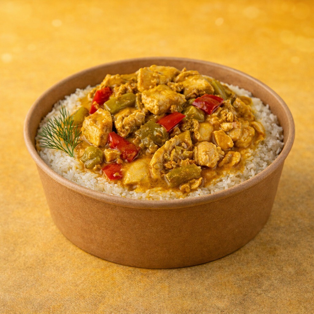 Pilav Üstü Köri Soslu Tavuk Sote (400 Gr)