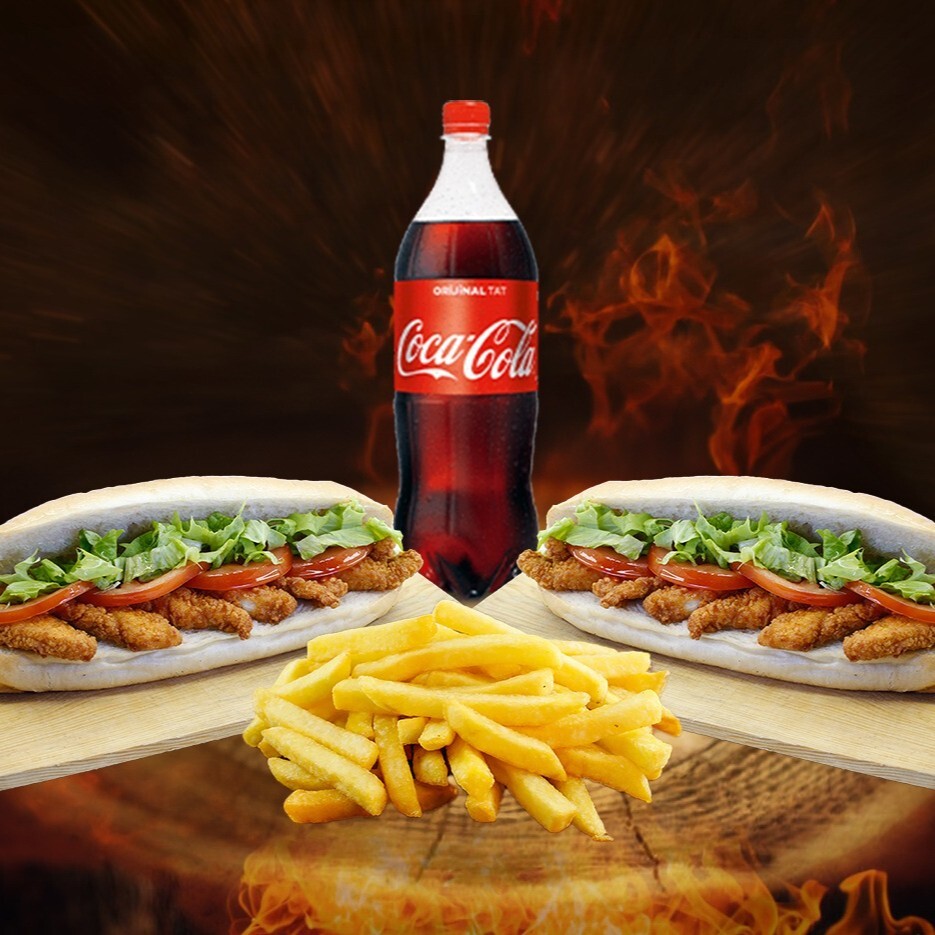 2'li Ekmek Arası Çıtır Tavuk Menü