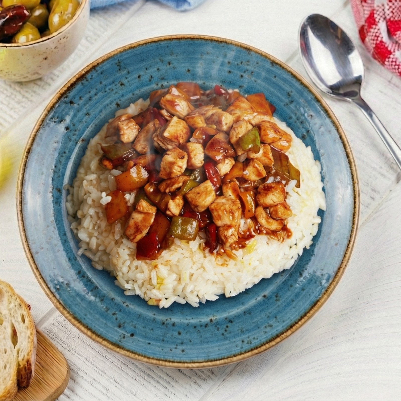 Barbekü Soslu Tavuklu Pilav