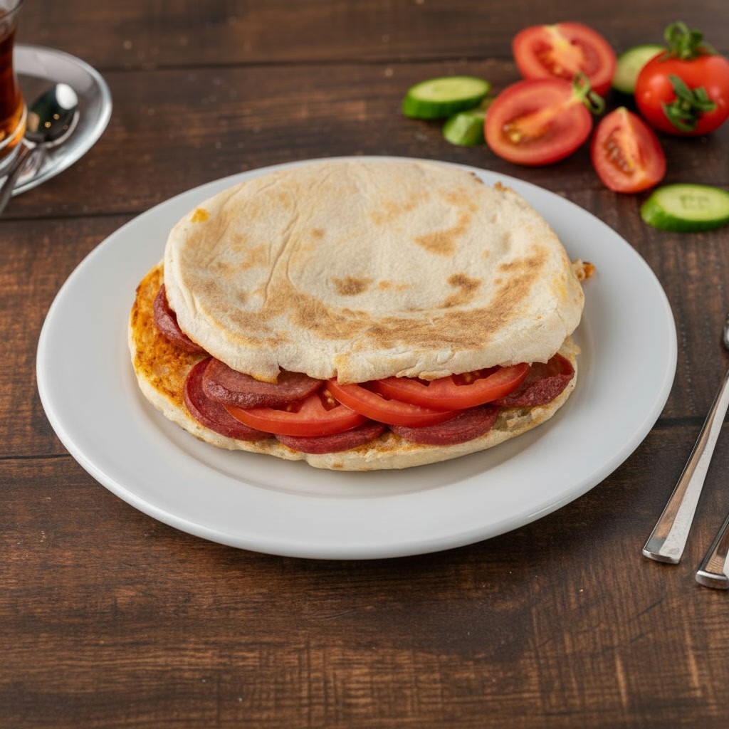Sucuklu Bazlama Tost