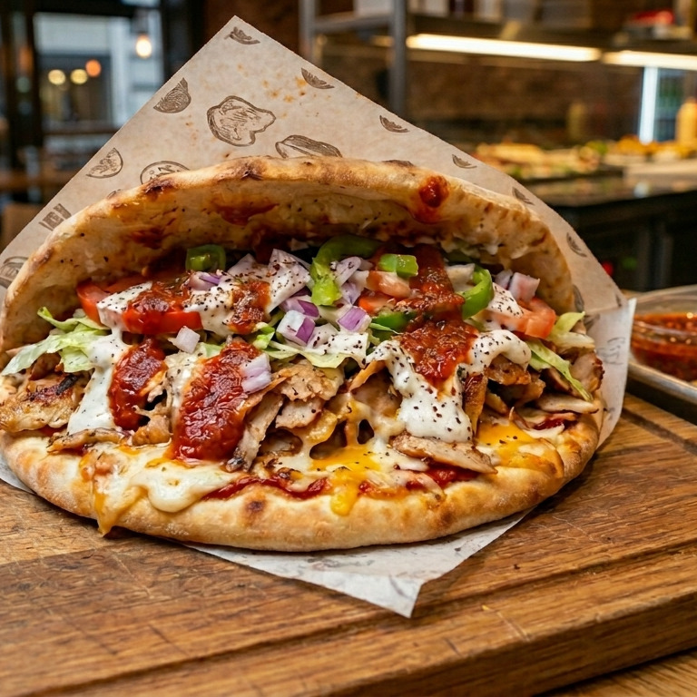 Tavuk Dönerli Pizza Sandviç Menü 2