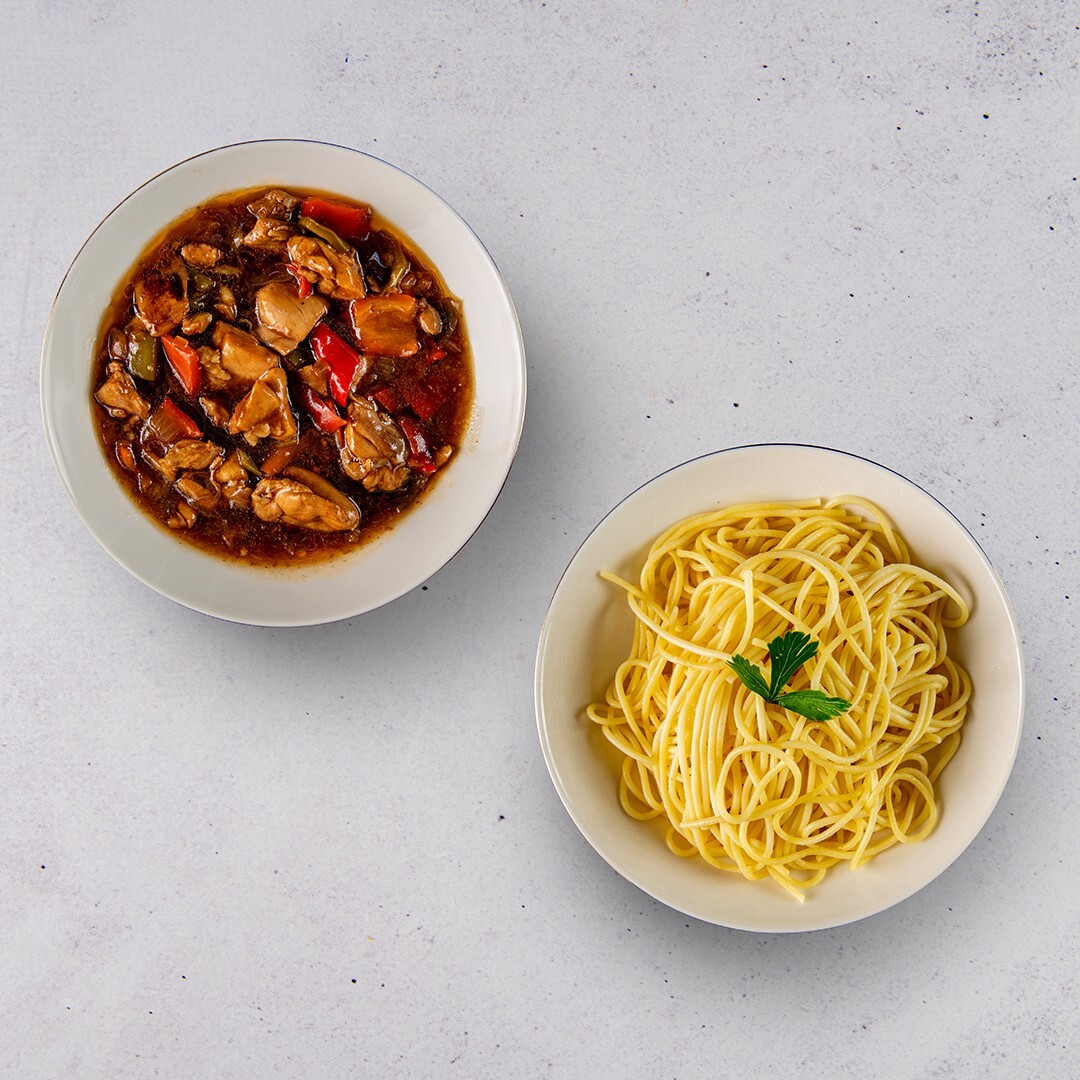 Barbekü Soslu Tavuk & Makarna