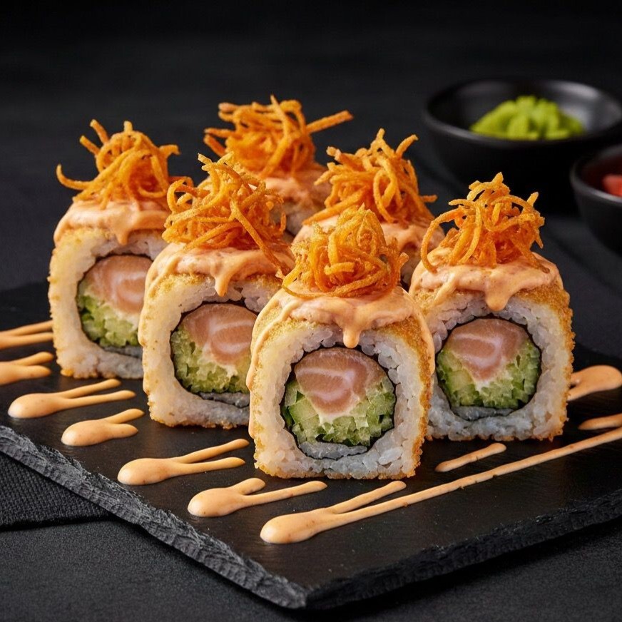 Golden Crunch Salmon Roll