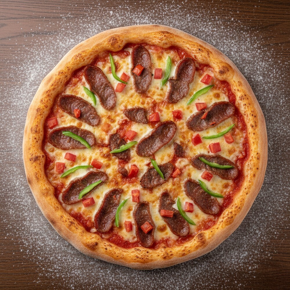 Büyük Boy Kavurmalı Pizza