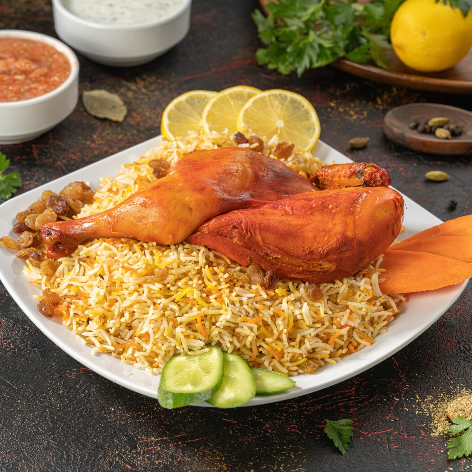 Yarım Tavuklu Pilav Mandi