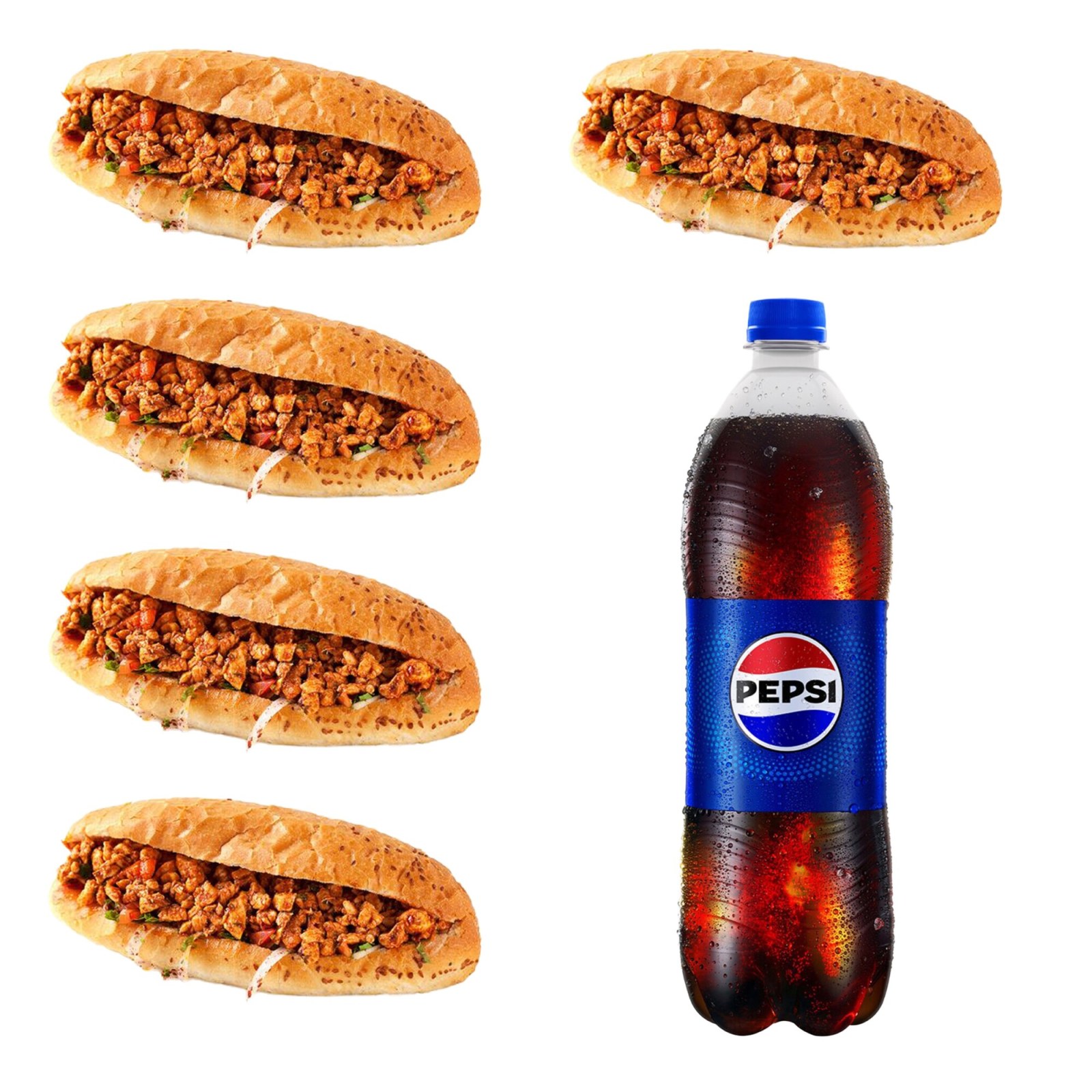 5'li Ekonomik Menü( EKMEK ARASI TAVUK TANTUNİ)