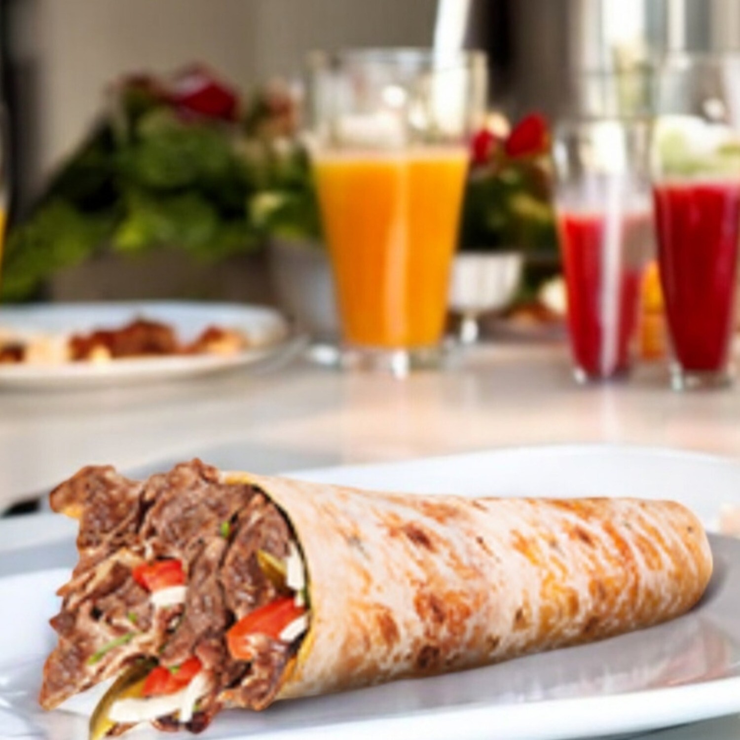 Garlic Sarımsak Soslu Dön Dön VIP Et Döner Dürüm (70 Gr)