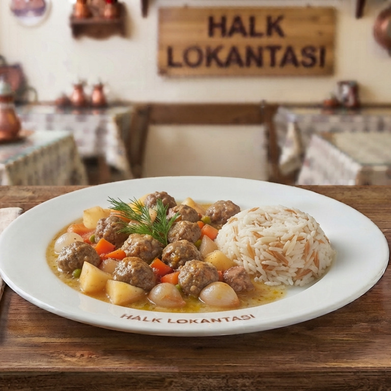 Halk Lokantası'ndan Ekşili Köfte + Pilav veya Makarna