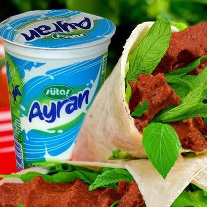 Çiğ Köfte Dürüm + küçük ayran