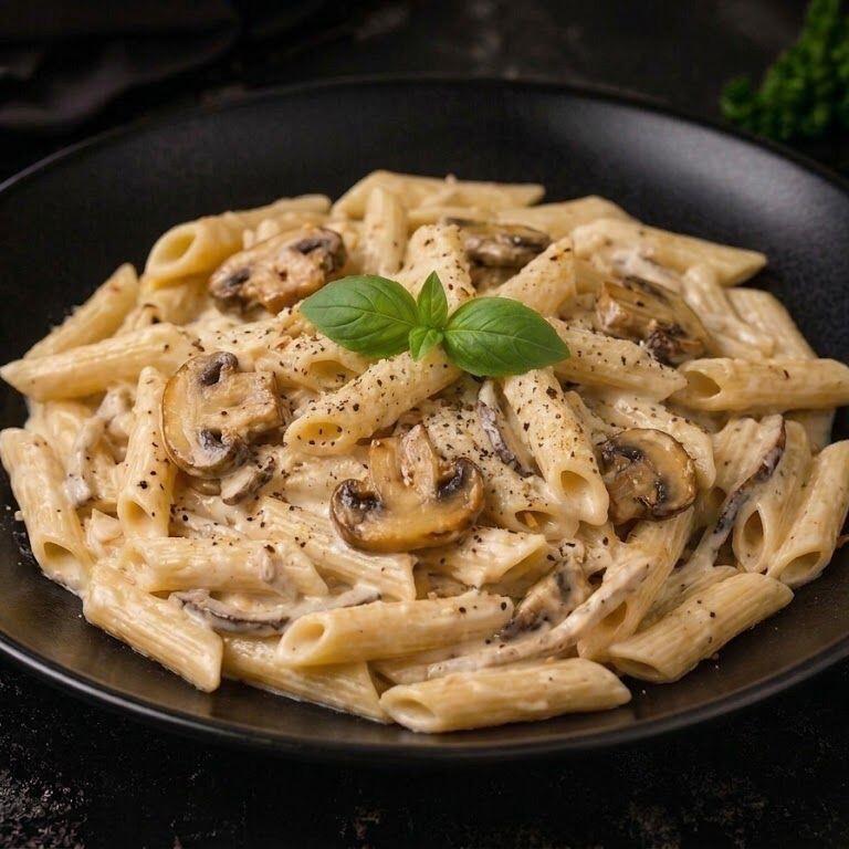 Kremalı Mantarlı Penne