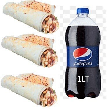 3 Tavuk Döner + Pepsi (1 L.)