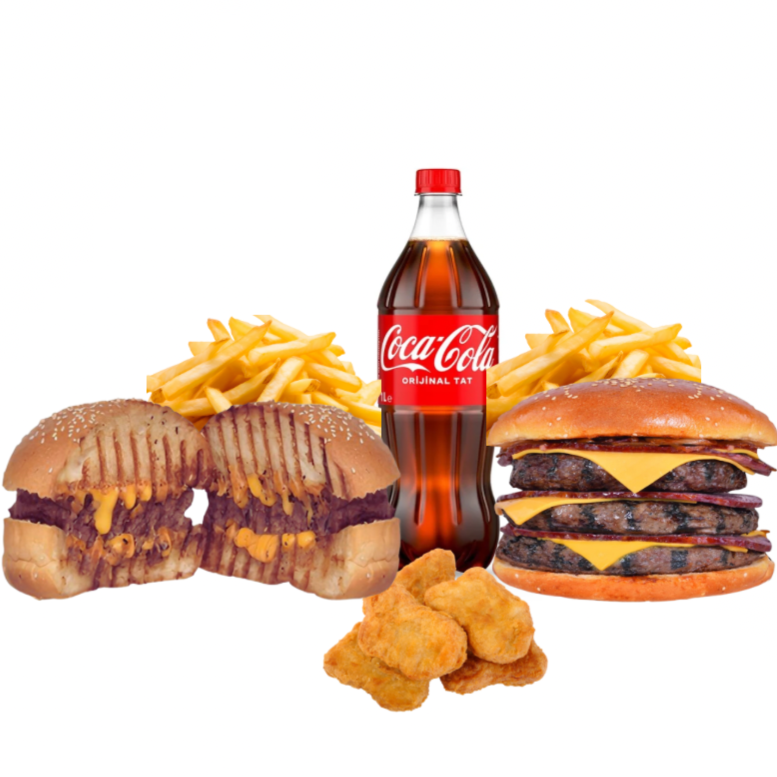1X DAĞ BURGER & 1X BEST BURGER & 8 Lİ TAVUK NAGET & 1X LT COCA COLA