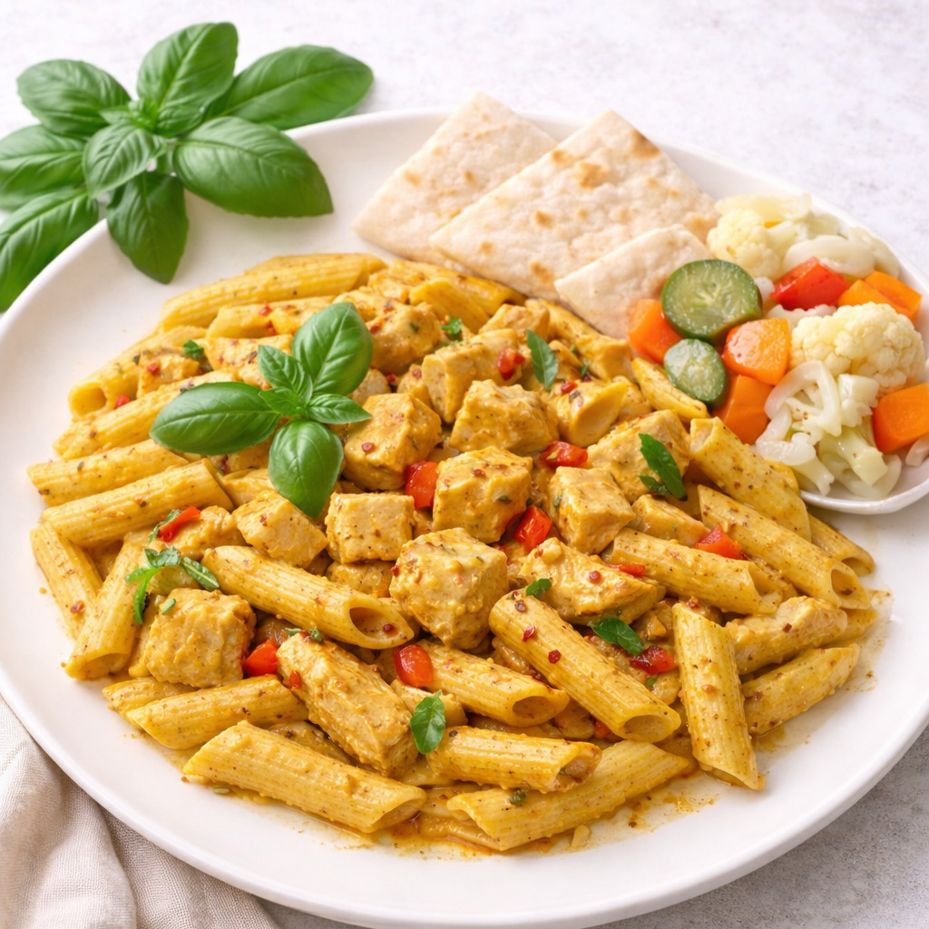Köri Soslu Tavuklu Penne (Tam Porsiyon)