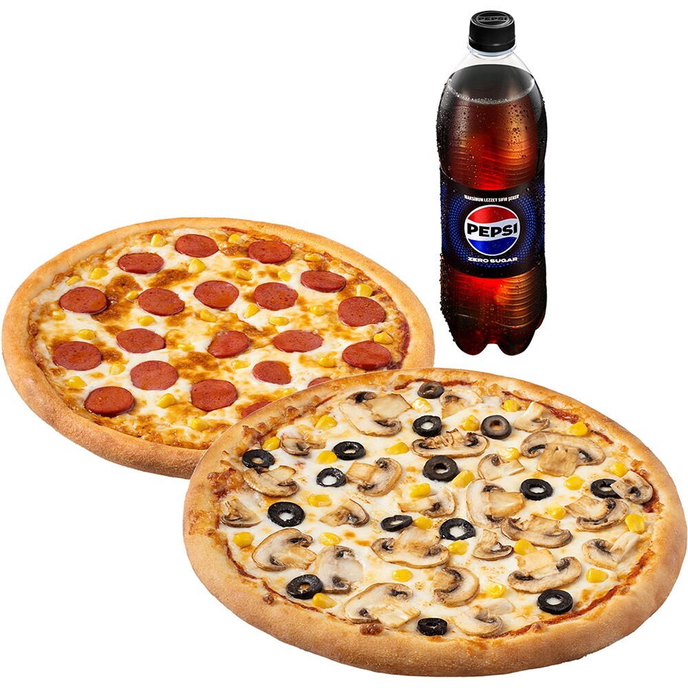 2 Büyük Boy Pizza Menü