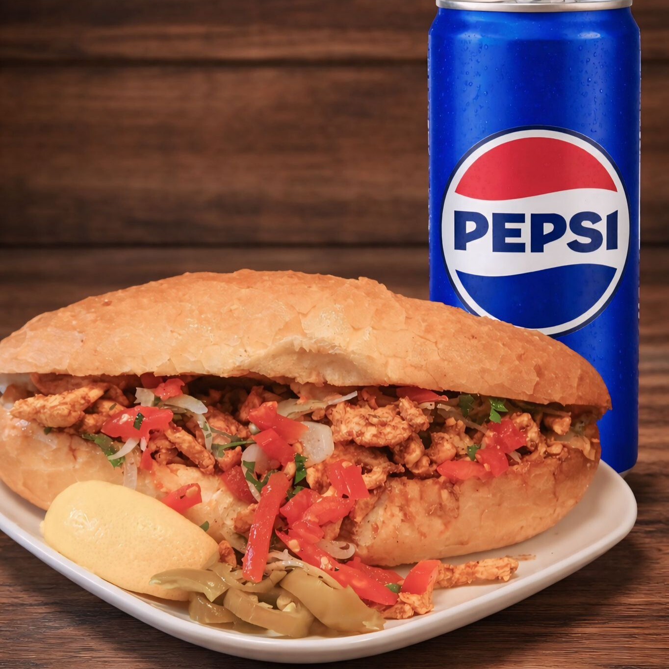 Ekmek Arası Tavuk Tantuni + Pepsi (330 ml)