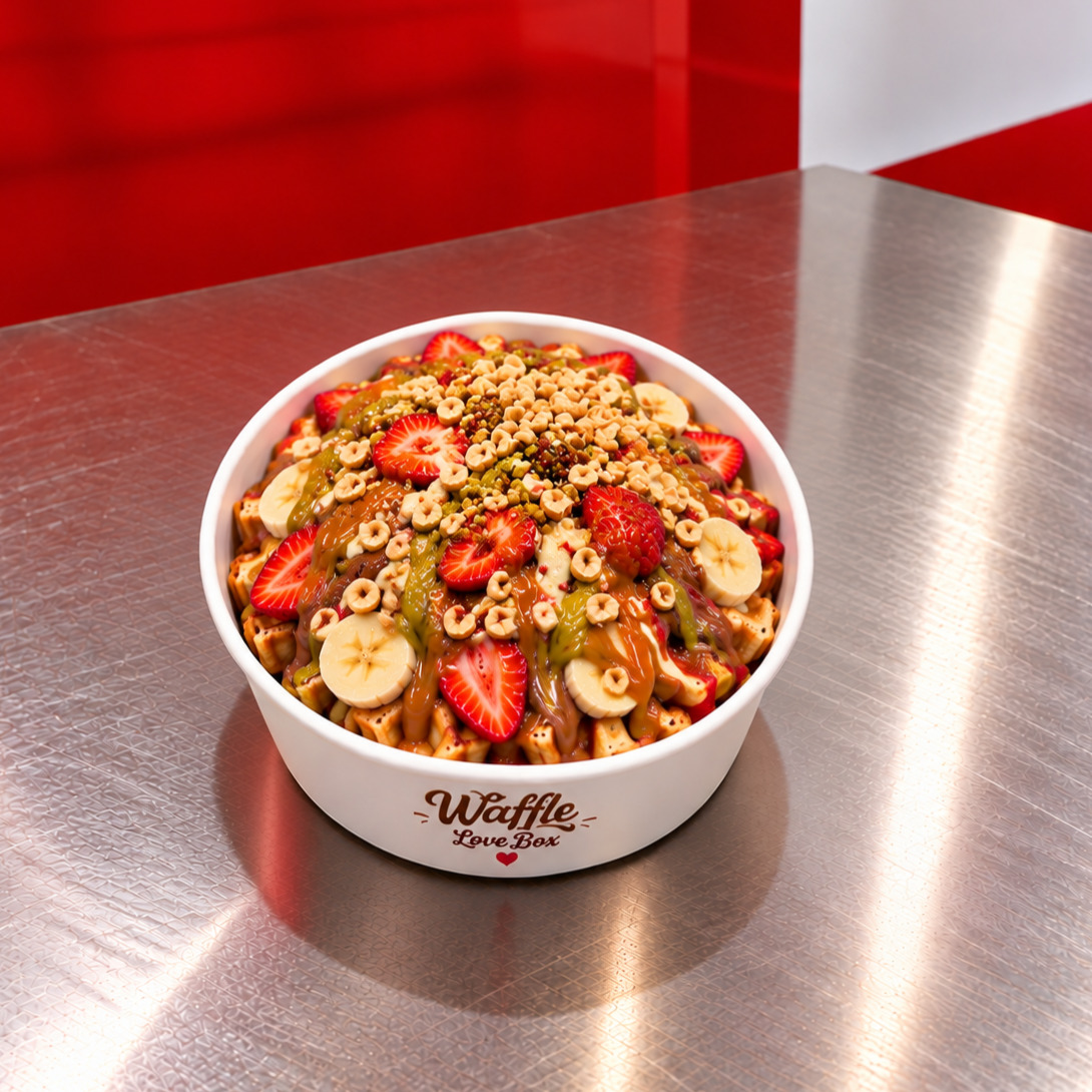 Caramel Love Bowl Waffle (Büyük Hamur)