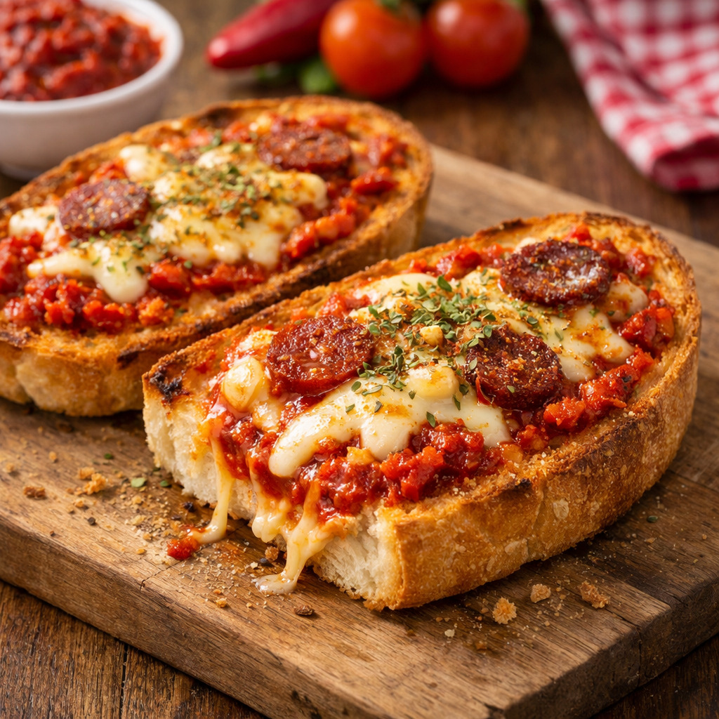 Biber Salçalı Pide Tost (Somun Ekmek)