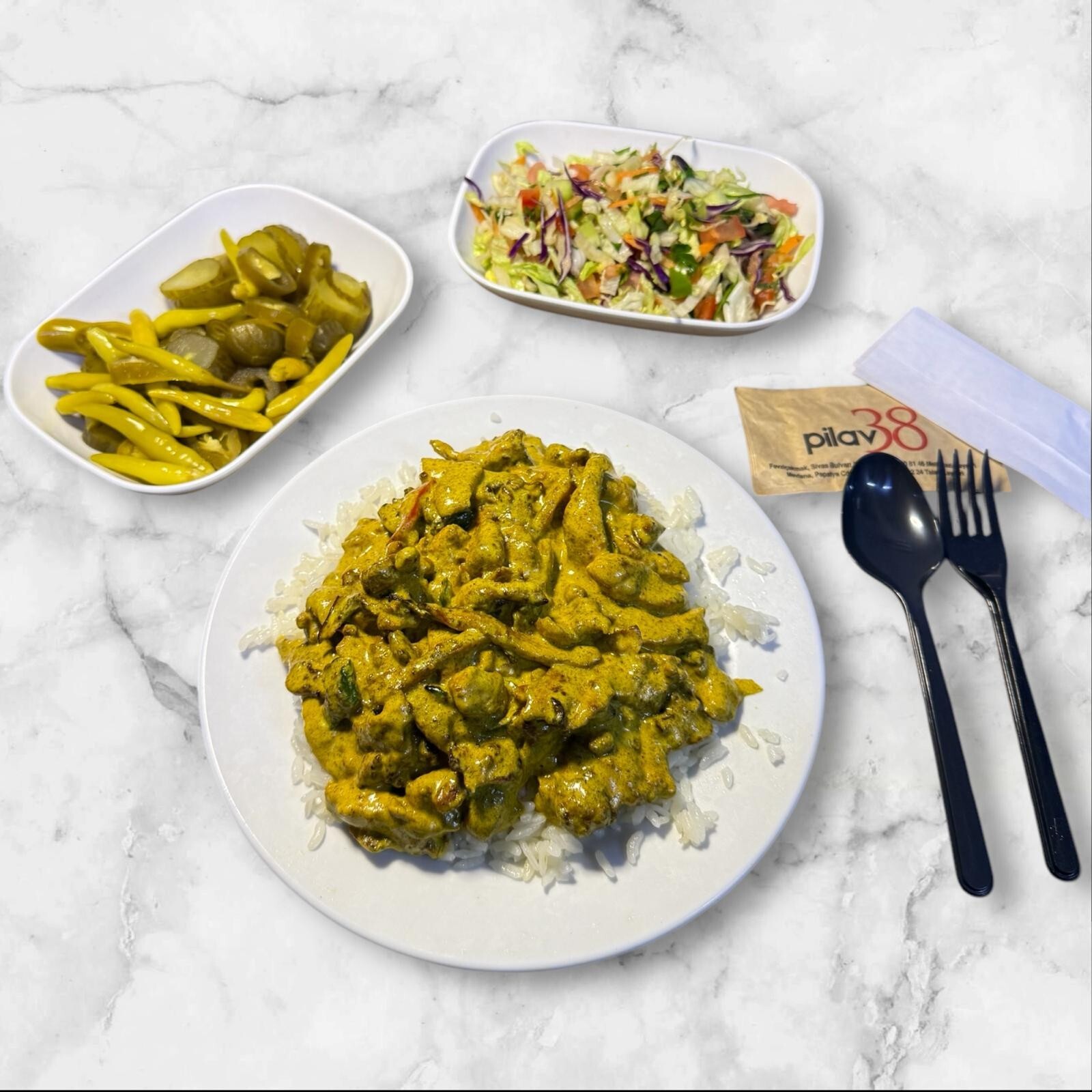 Körili Mantarlı Soslu Tavuk Pilav