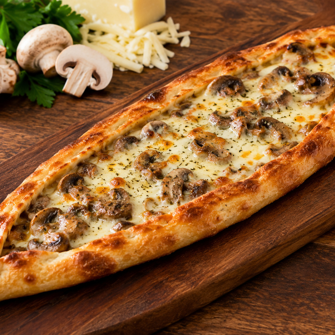 Mantarlı Kaşarlı Pide