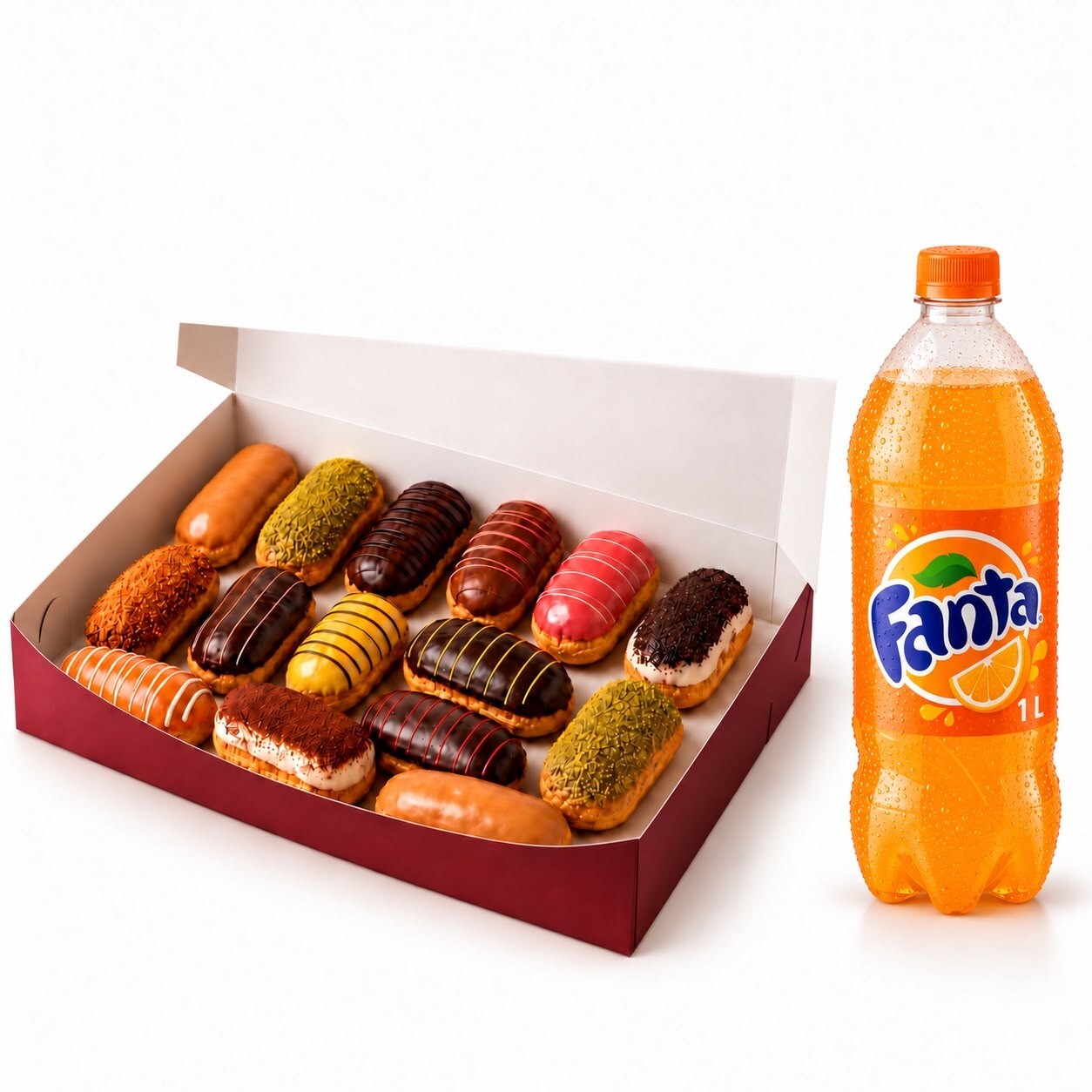 1 Kg Karışık Ekler + Fanta 1 Litre Portakal