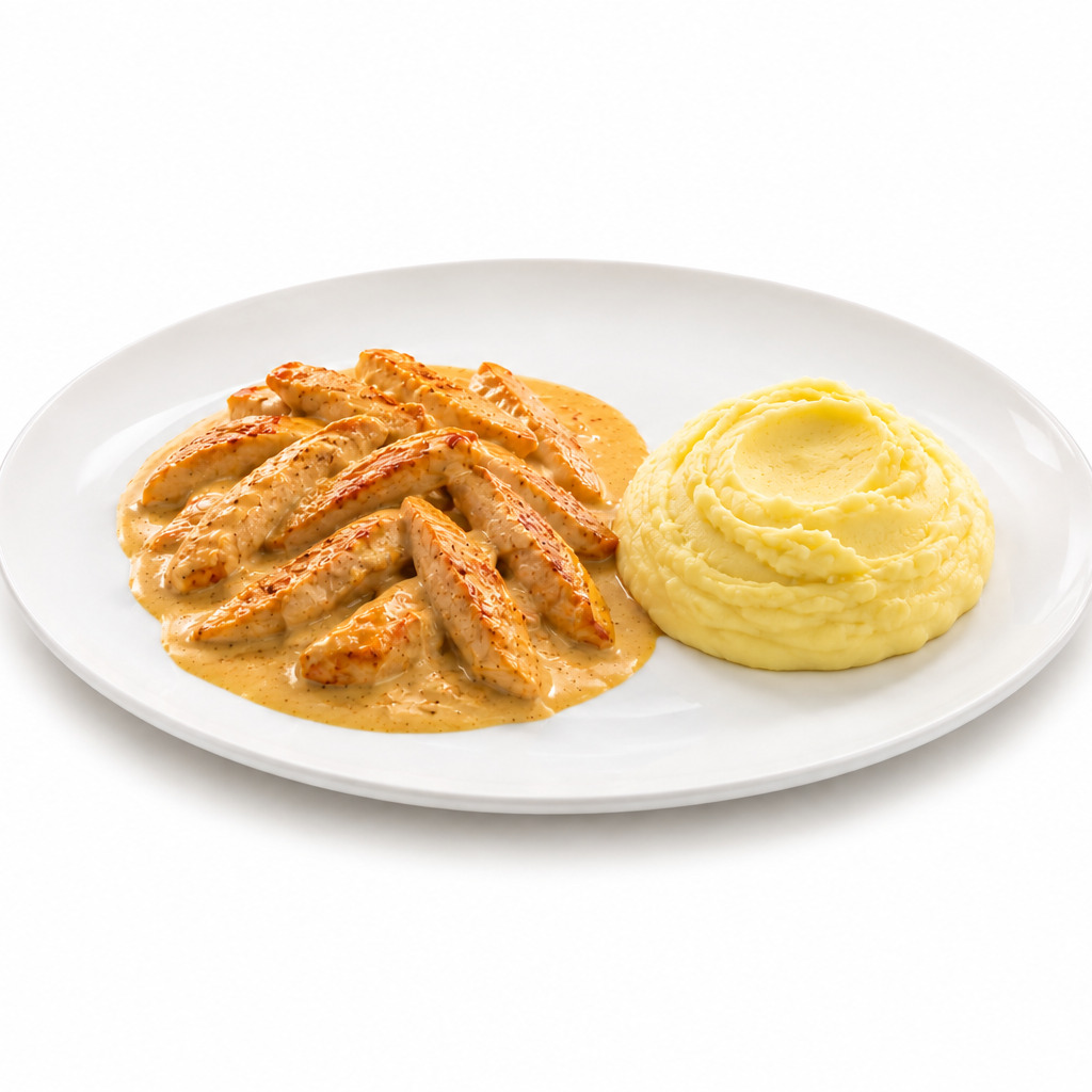 Baharatlı Tereyağlı Tavuk & Patates Püresi
