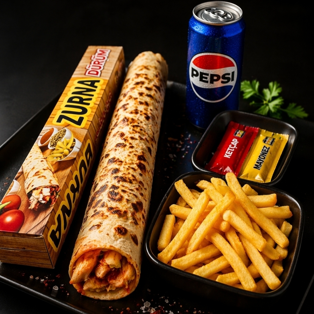 Zurna Tavuk Döner Dürüm Menü 2