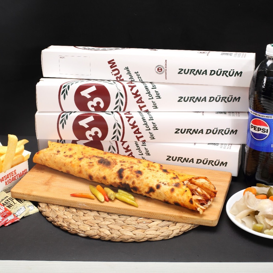4'lü Mega Tavuk Döner Dürüm Aile Boy Menü