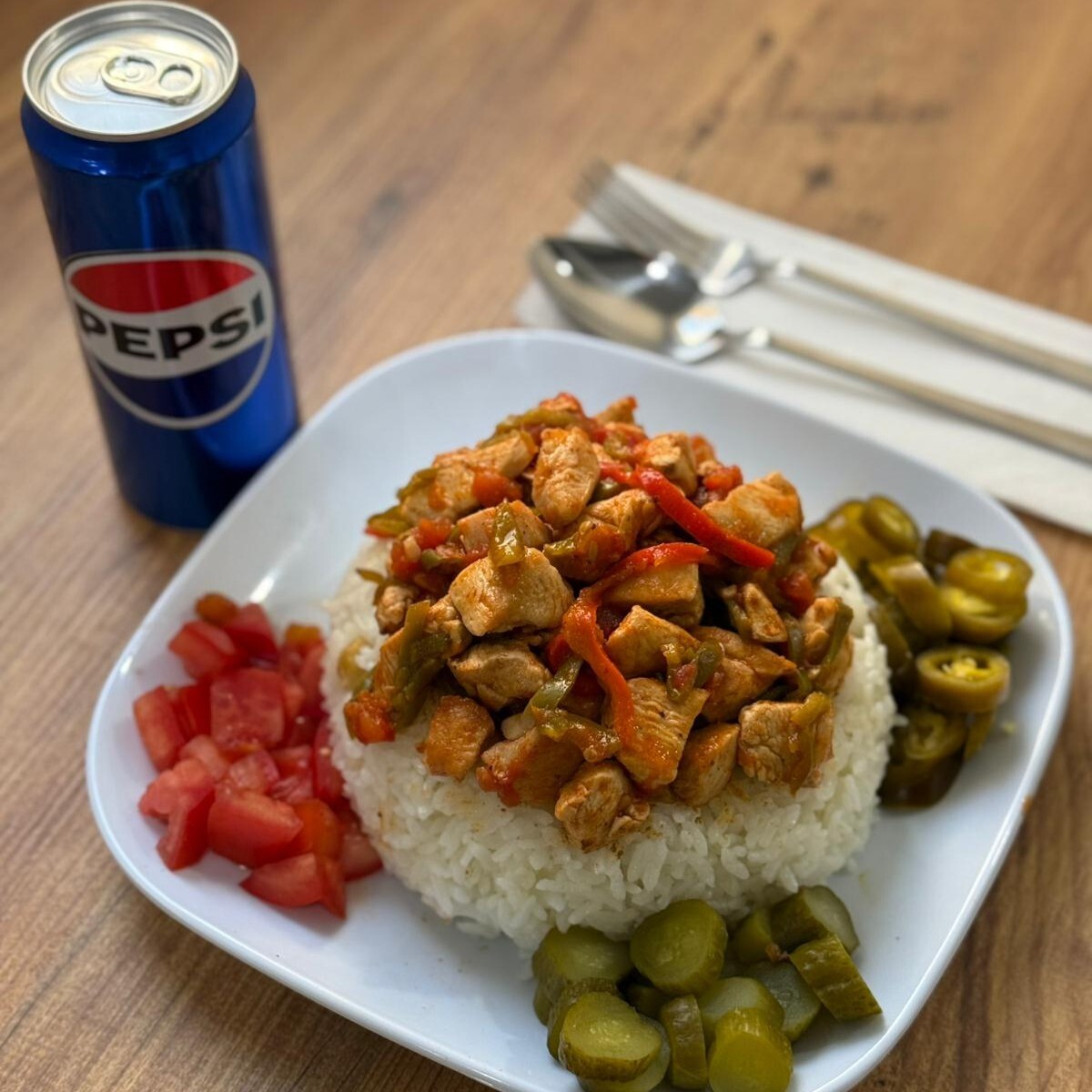 Pilav Üstü Tavuk Sote Duble + Pepsi(330ml)