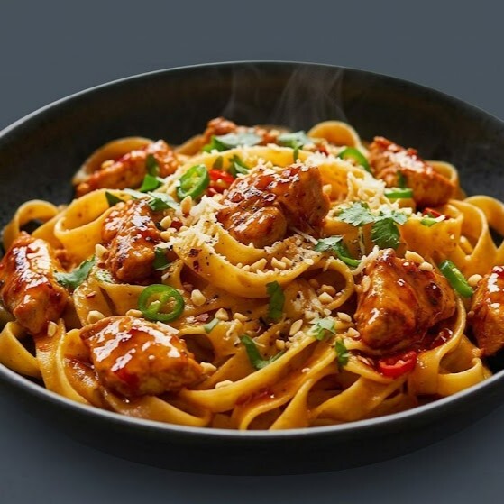 Sweet Chili Tavuklu Fettuccine