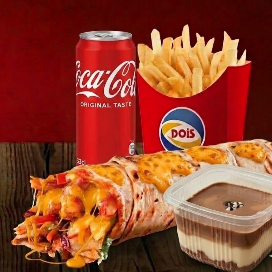 Cheddarlı Tavuk Döner Dürüm Xl Menü