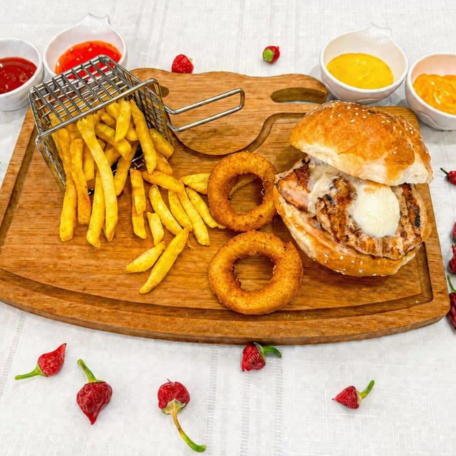 Mushroom Swiss Burger Menü