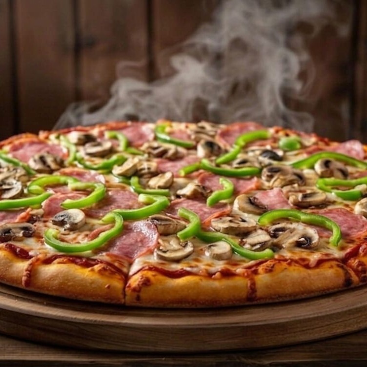 Salamlı Pizza ( Büyük Boy ) VIP Live Sos Mısır Biber Salam VIP Gurme Pizzacı Pizza