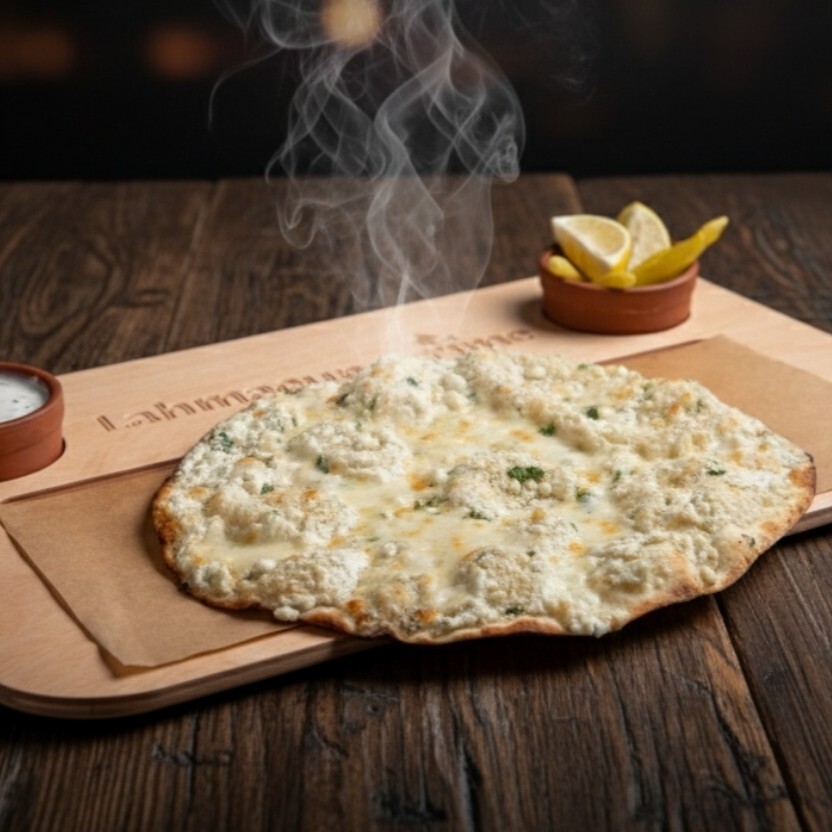 Beyaz Peynirli Lahmacun