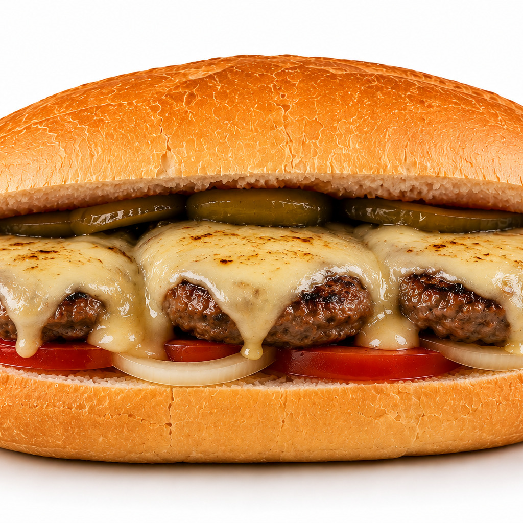 Sandviç Ekmek Arası Kaşarlı Izgara Köfte