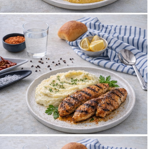 Izgara Tavuk (Patates Püresi İle Servis Edilir)