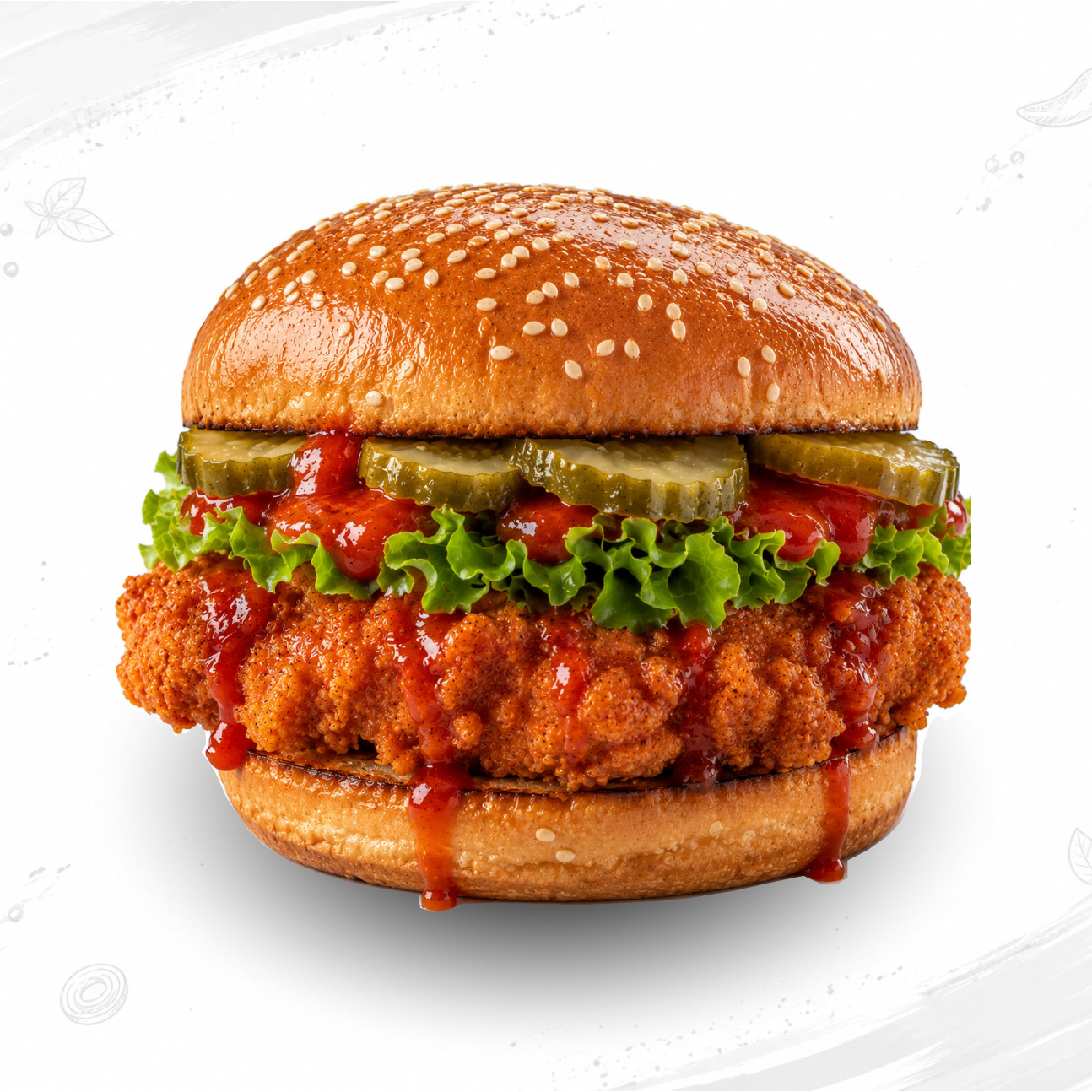 Acılı Çıtır Tavuk Burger