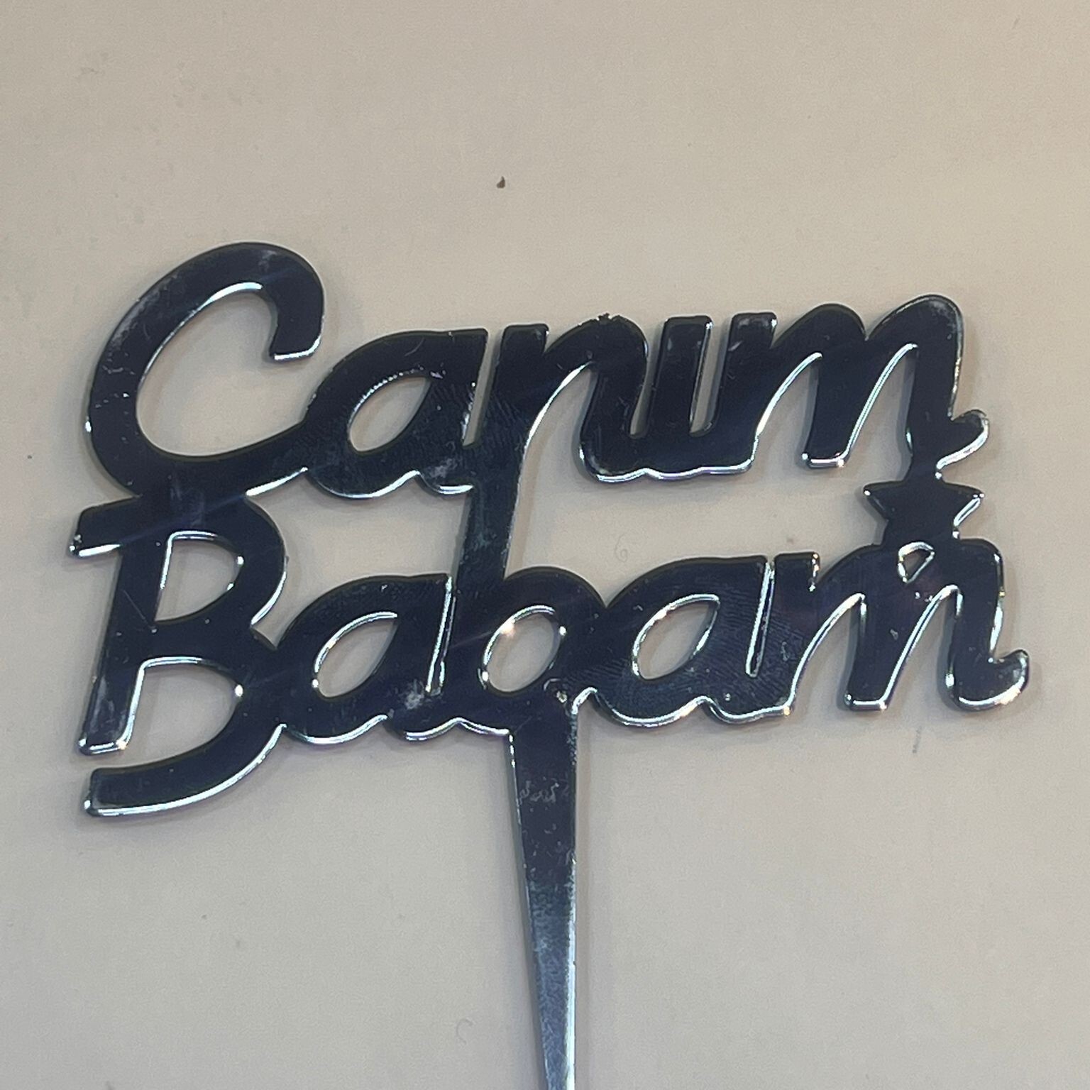 Canım Babam Plastik Pasta Süsü