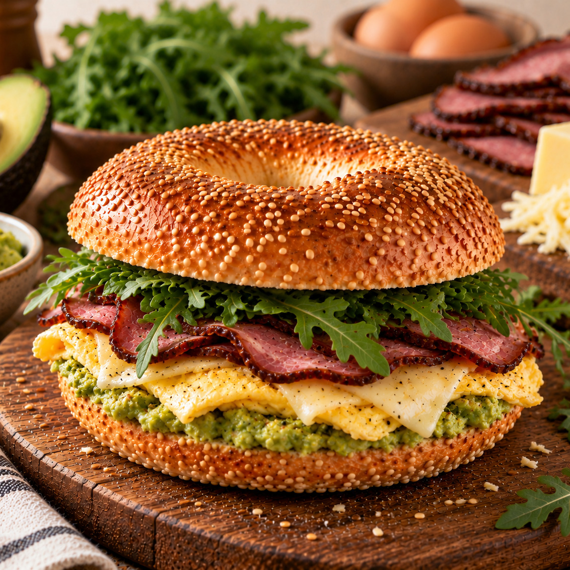 Avakadolu Bagel Sandviç
