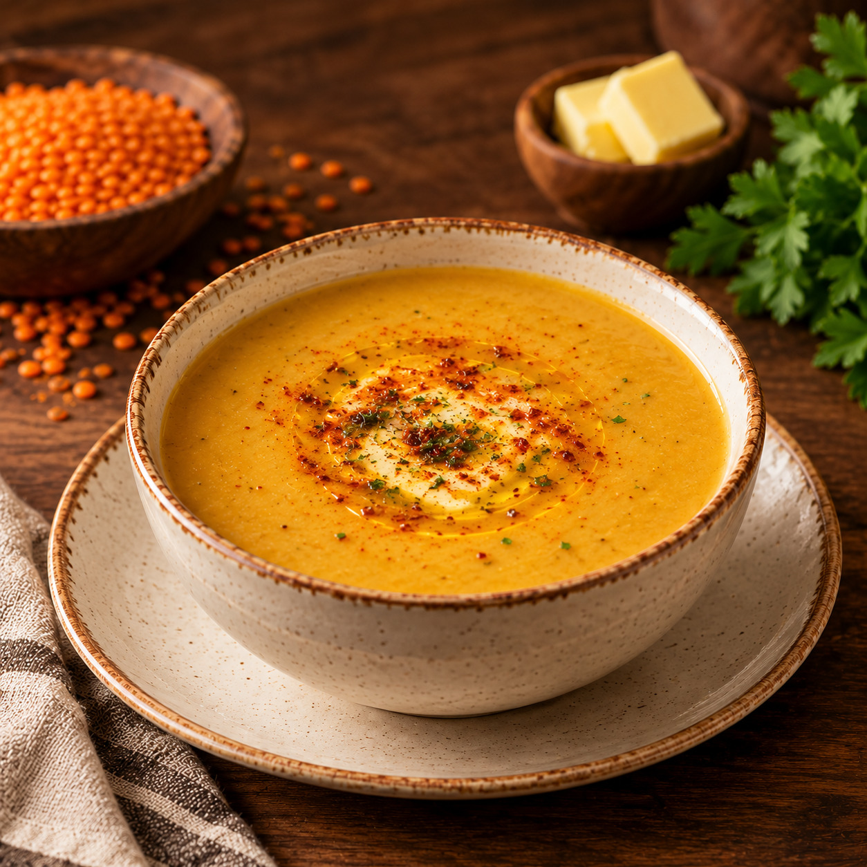 Tereyağlı Mercimek Çorbası