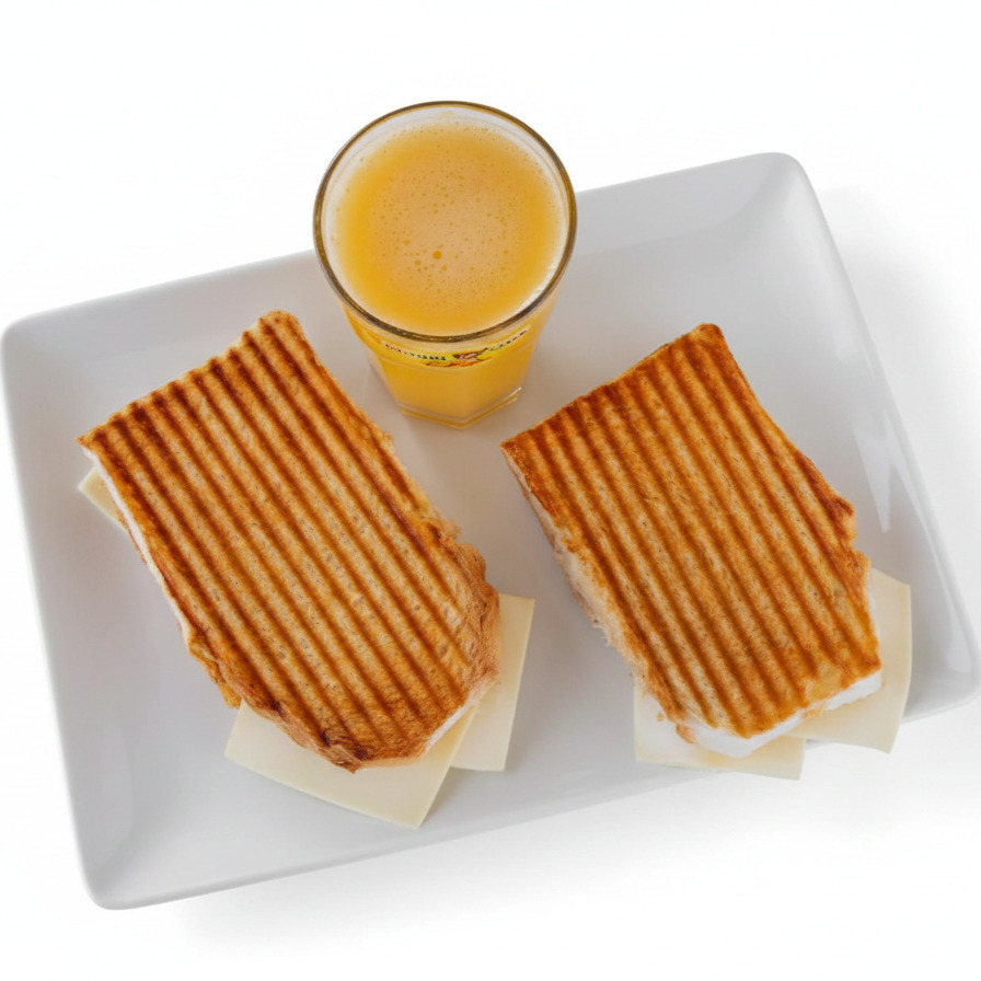 2 Adet Kaşarlı Tost + Portakal Suyu
