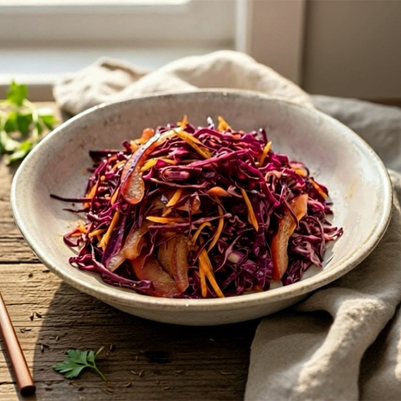Acılı Lahana Salatası