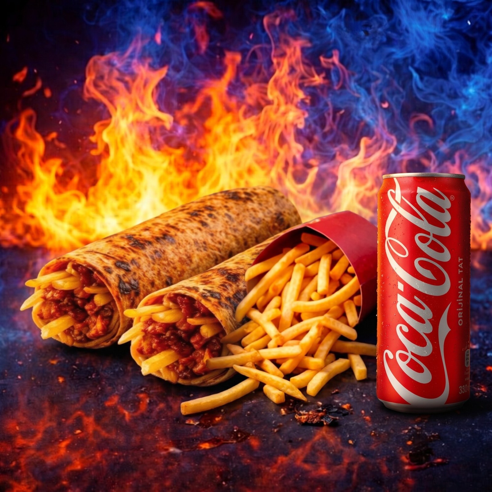 Coca-Cola Barbekü Soslu 70 Cm Zurna Dürüm Menü