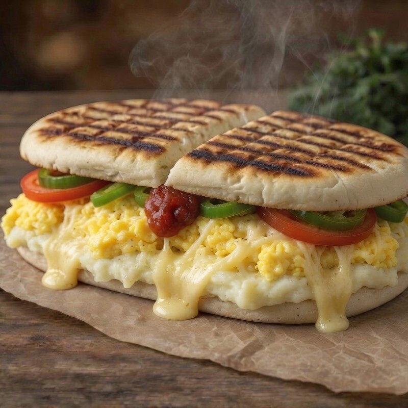 Kaşarlı Patates Püreli Bazlama Tost