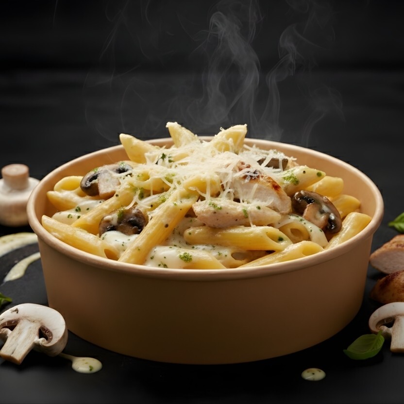 Küçük Çanak’ta Alfredo’s Dream Penne (Çanak’ta Alfredo’nun Rüyası)