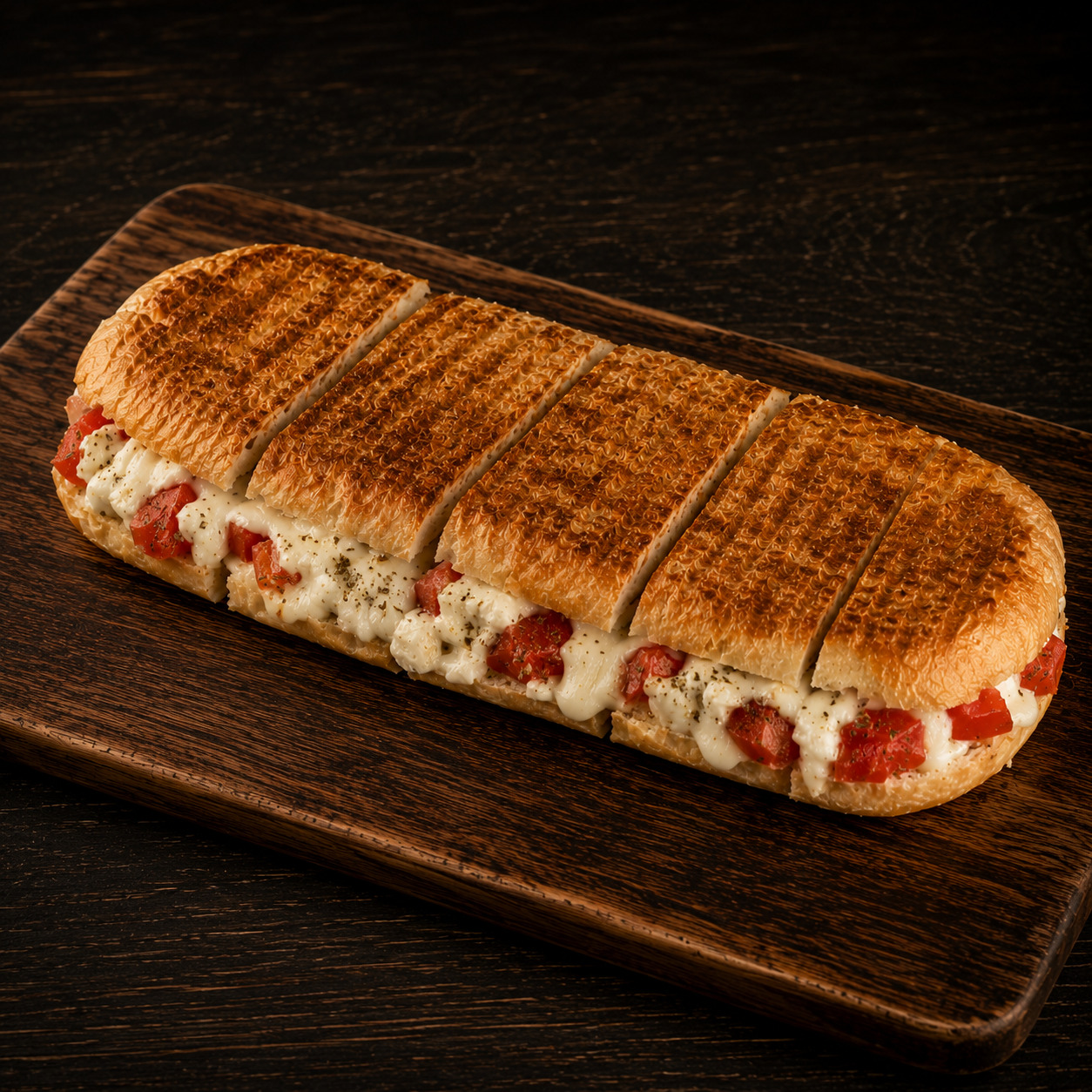 Yarım Ekmek Beyaz Peynirli Domatesli Biberli kekikli Tost