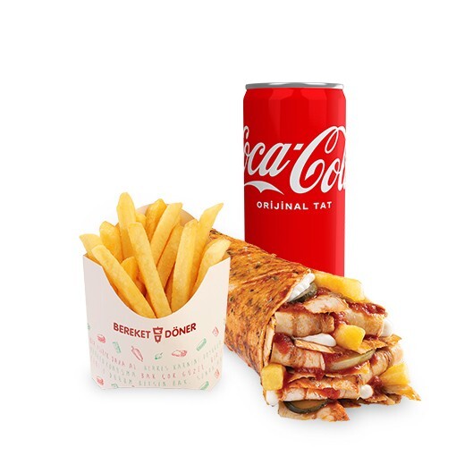 Coca Cola Fırsatı Medium Tavuk Döner Dürüm Menü