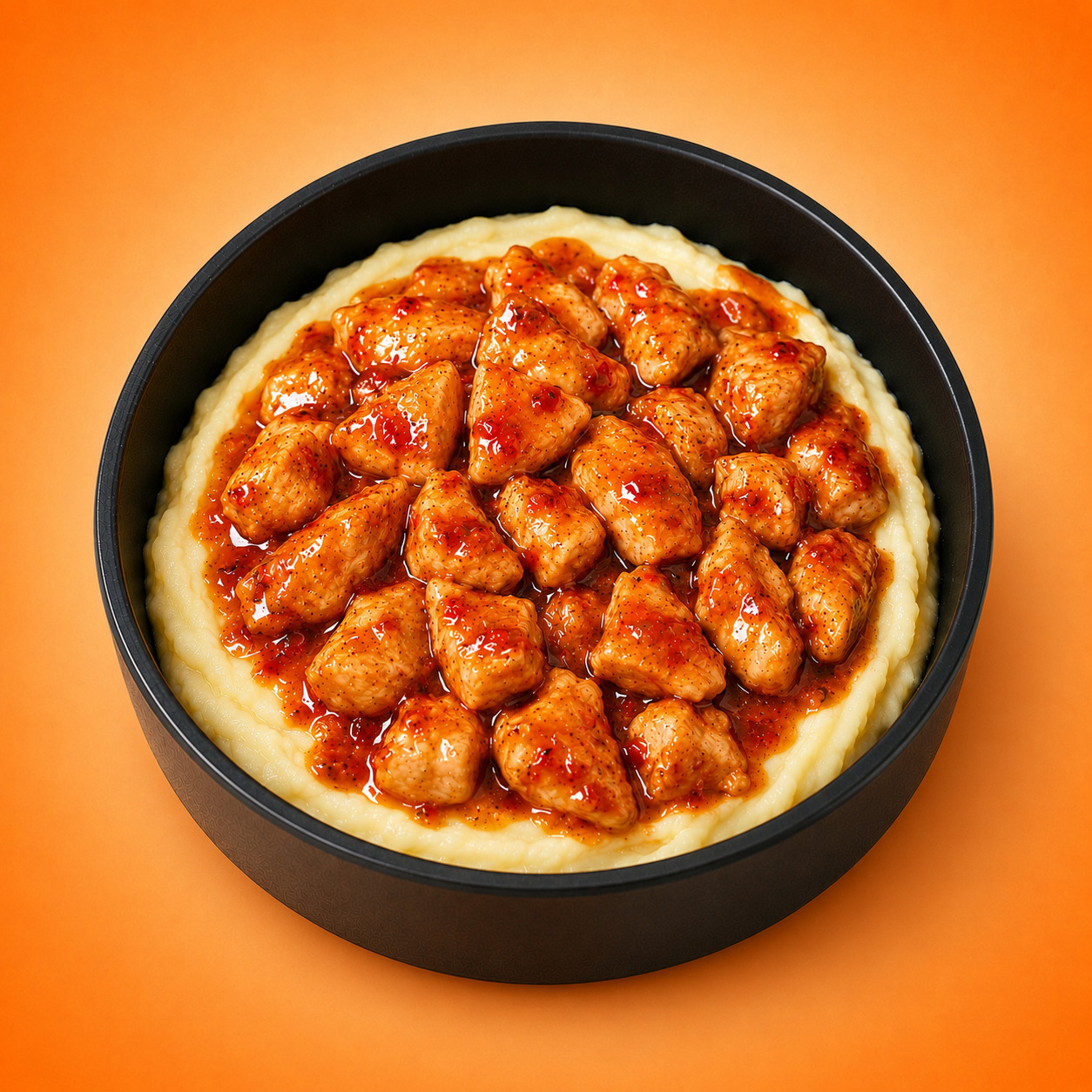 Patates Püreli Sweet Chili Soslu Kızarmış Tavuk