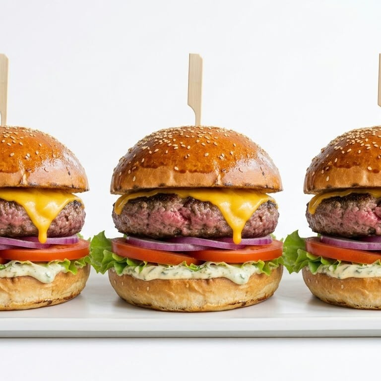 3'lü Et Burger