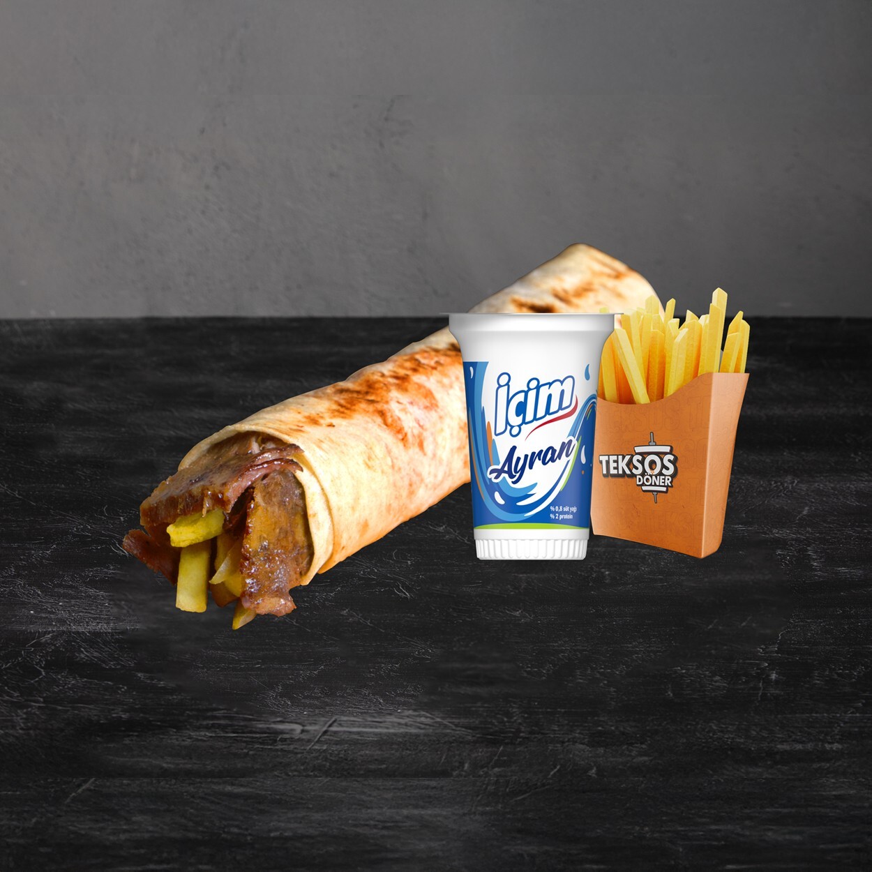 Et Döner Teksos Small Dürüm Menü